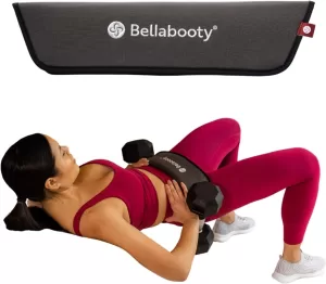 Bellabooty Exercise Hip Thrust Belt, Easy to Use with Dumbbells, Kettlebells, or Plates, Slip-Resistant Padding that Protects Your Hips for the Gym, Home Workouts, or On the Go