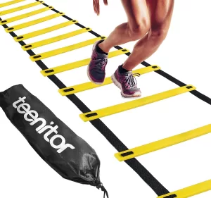 Teenitor Agility Ladder Speed Ladder Training Ladder for Soccer, Speed, Football Fitness Feet Training Carry Bag Agility Training Equipment