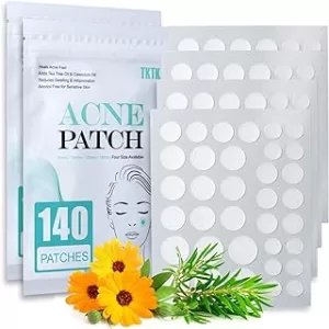 Acne Patch Pimple Patch, 4 Sizes 280 Patches Acne Absorbing Cover Patch, Hydrocolloid Invisible Acne Patches For Face Zit Patch Acne Dots Tea Tree, Calendula Oil - 2 Pack