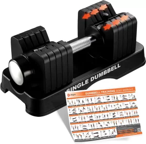 Lifepro Adjustable Dumbbells - 15Lb 25Lb 45Lb 55Lb 90Lb 6in1 Dumbbells Adjustable Weight, Compact Quick Adjustable Dumbbells set/single for Full Body Exercise & Fitness Home Gym